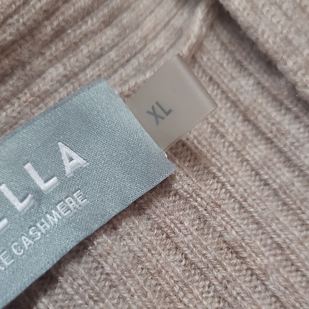 Euc Ravella Long Cardigan Women's Sz Xl 100% Luxury Cashmere Tan Open Sweater — image 6 of 8